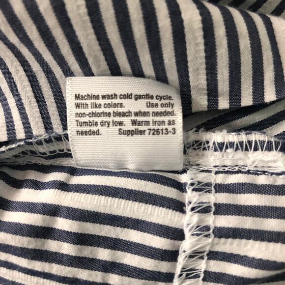 a.n.a Ruffle Cap Sleeve Striped Top Size Large - Picture 11 of 12